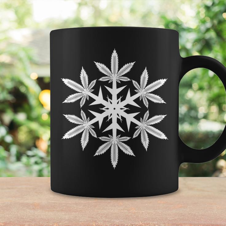 Snowflake Weed Marijuana Leaf Christmas Pajama Coffee Mug Gifts ideas