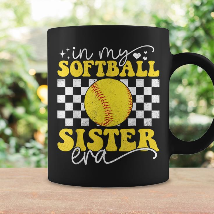 In My Softball Sister Era Groovy Retro Proud Softball Sister Coffee Mug Gifts ideas