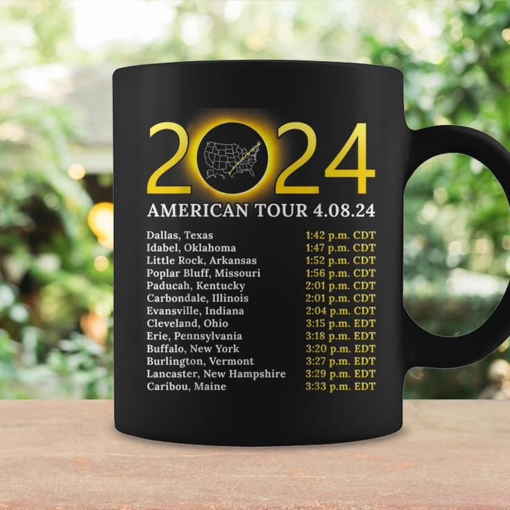 Solar Eclipse 2024 American Tour 2024 Totality Total Usa Map Coffee Mug Gifts ideas