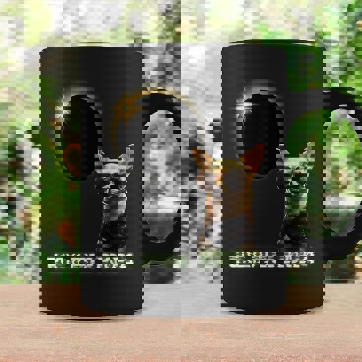 Solar Eclipse 2024 Chihuahua Wearing Glasses Coffee Mug Gifts ideas