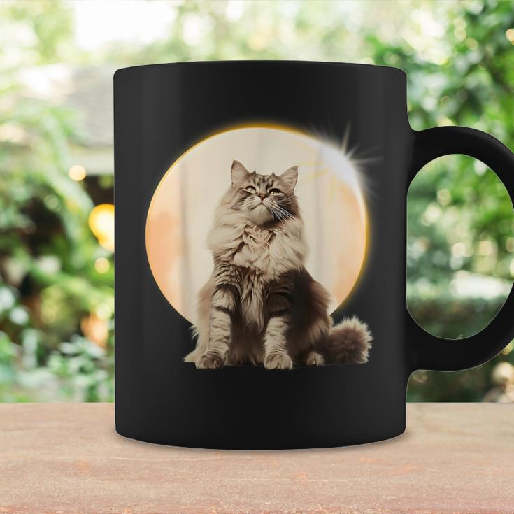 Solar Eclipse 2024 Maine Coon Cat America Totality Coffee Mug Gifts ideas