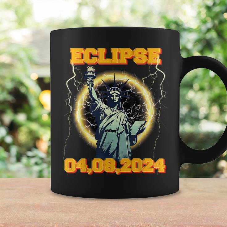 Solar Eclipse 2024 New York Statue Of Liberty Vantage Coffee Mug Gifts ideas