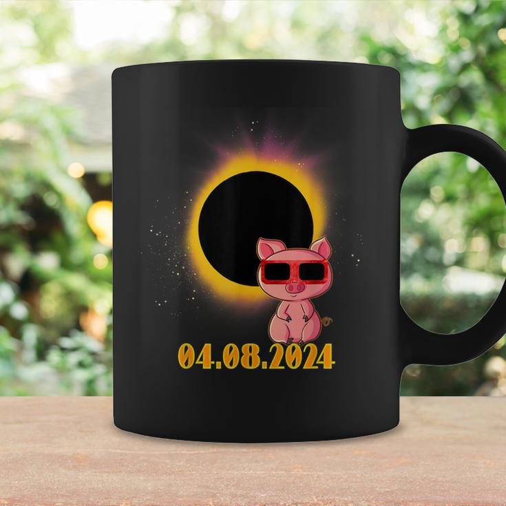 Solar Eclipse 2024 Pig Wearing Solar Eclipse Glasses Coffee Mug Gifts ideas