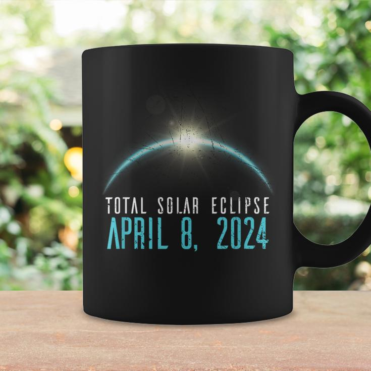 Solar Eclipse 40824 Totality 2024 Astronomy Blue Grunge Coffee Mug Gifts ideas