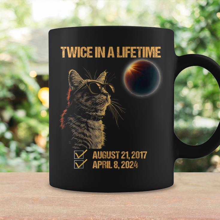 Solar Eclipse Cat Twice In Lifetime 2024 Solar Eclipse Coffee Mug Gifts ideas