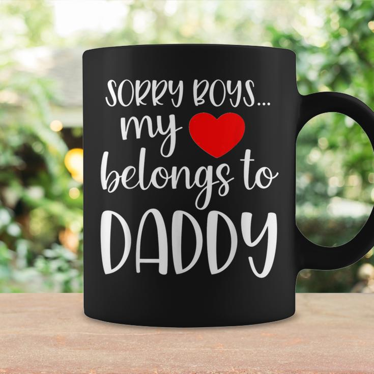 Sorry Boys My Heart Belongs To Daddy Girl Valentine's Day Coffee Mug Gifts ideas