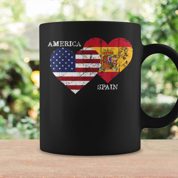 Spain Usa Flag HeartFor Spanish Americans Coffee Mug Gifts ideas