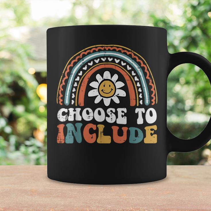 Sped Teacher Choose To Include Rainbow Retro Groovy Women Coffee Mug Gifts ideas