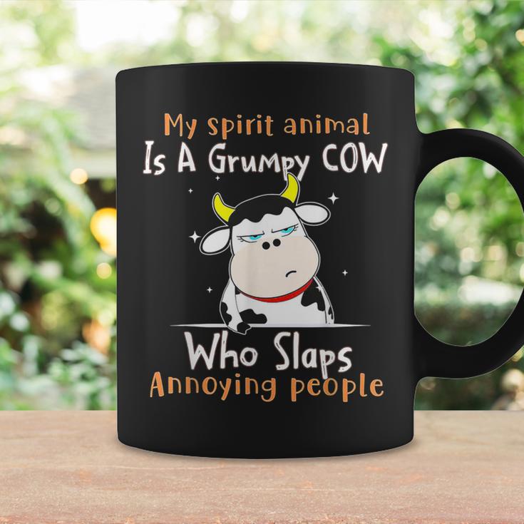 My Spirit Animal Is A Grumpy Cow Who Slaps Annoying People Coffee Mug Gifts ideas