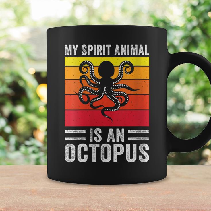 My Spirit Animal Is An Octopus Retro Vintage Coffee Mug Gifts ideas