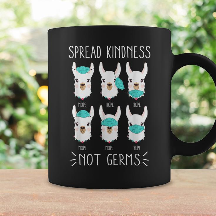 Spread Kindness Not Germs Llamastay With Face Mask Coffee Mug Gifts ideas