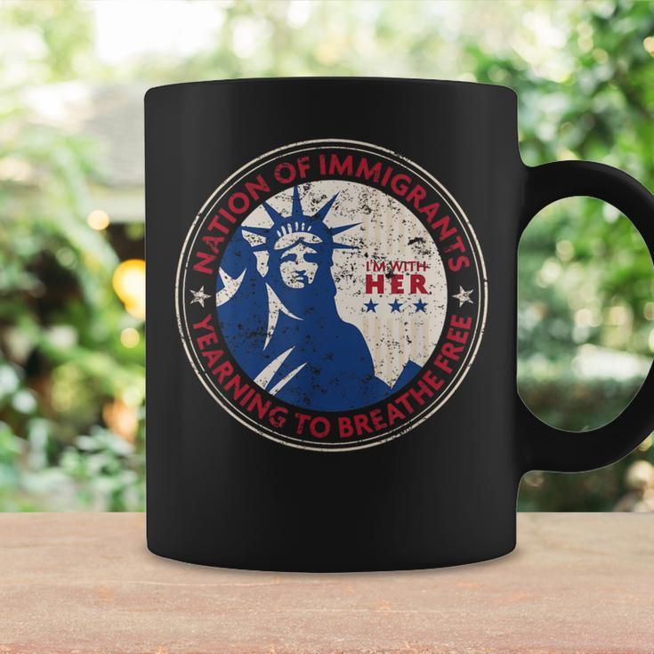 Statue Of Liberty Nation Of Immigrants Patriotic Coffee Mug Gifts ideas