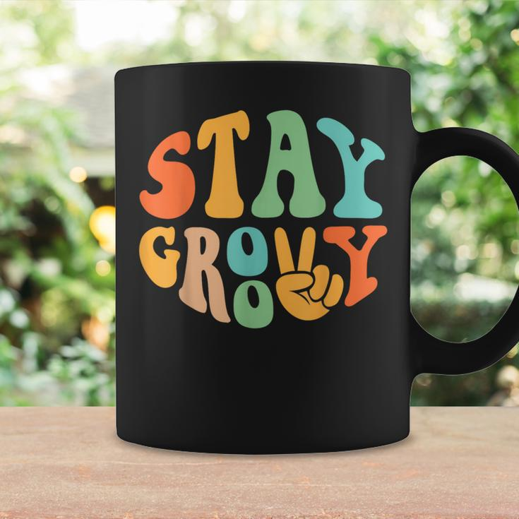 Stay Groovy Hippie Peace Sign Retro 60S 70S Women Coffee Mug Gifts ideas