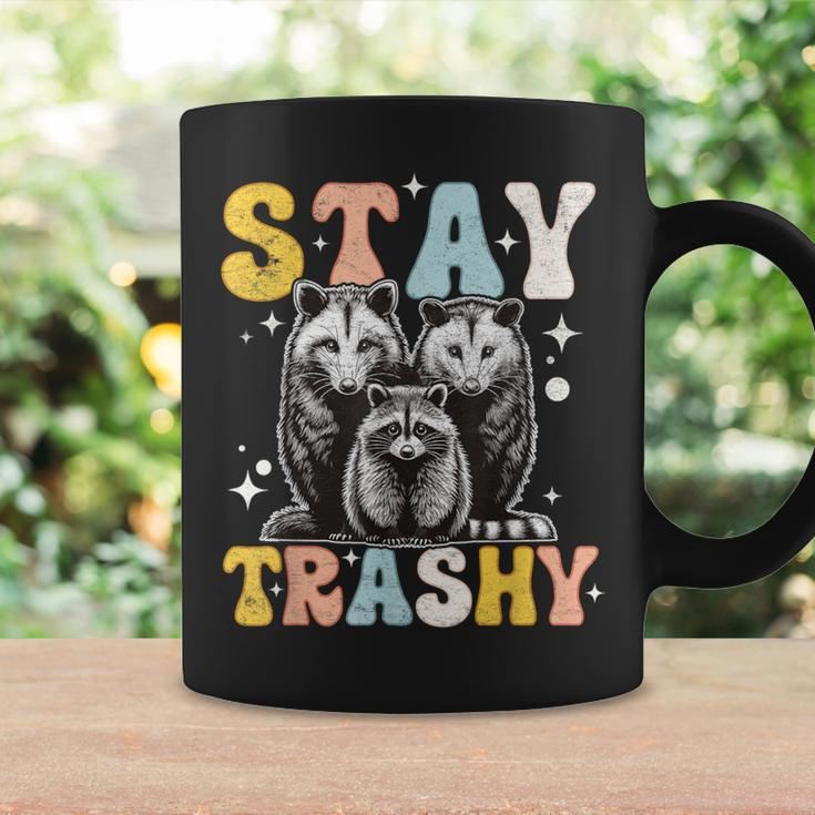 Stay Trashy Raccoon Possum Skunk Groovy Meme Coffee Mug Gifts ideas
