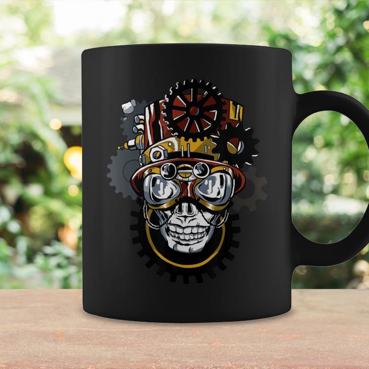 Steampunk Goggles Skull Head With Top Hat Gears Gothic Coffee Mug Gifts ideas