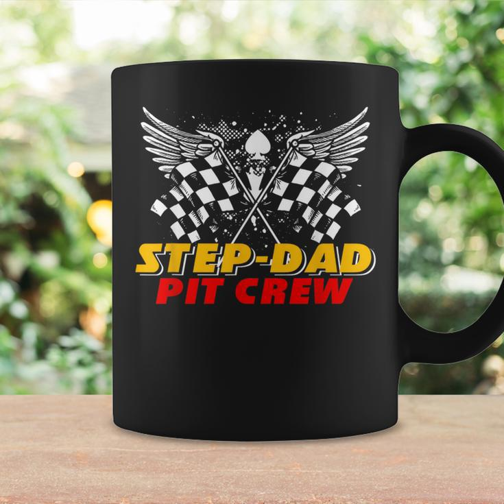 Step-Dad Pit Crew Race Car Birthday Party Matching Family Coffee Mug Gifts ideas