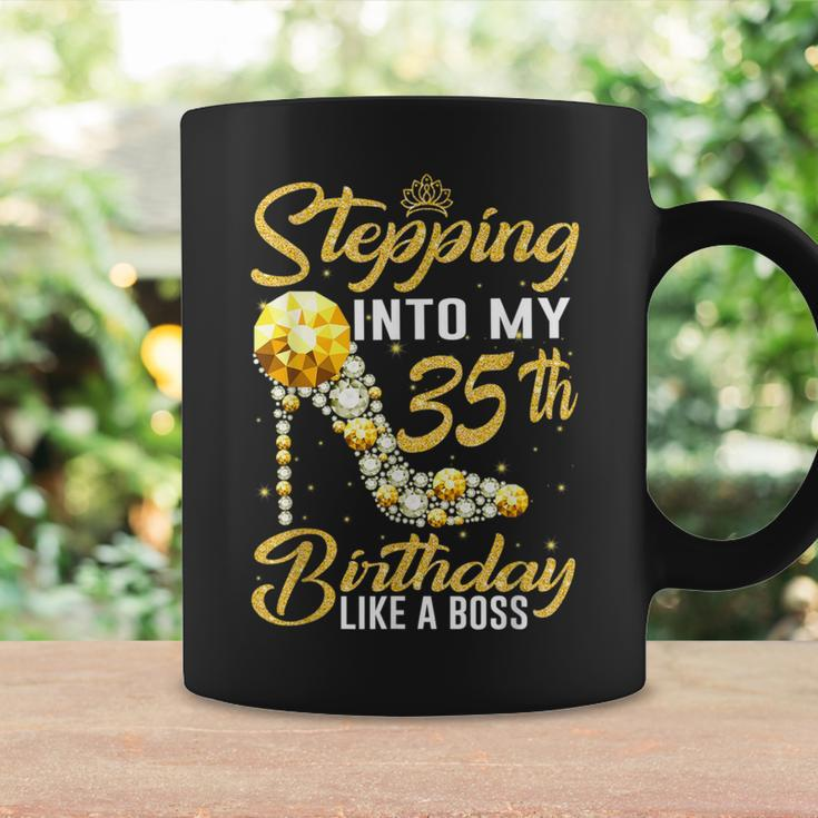 Stepping Into My 35Th Birthday Like A Boss Crown Shoes Coffee Mug Gifts ideas