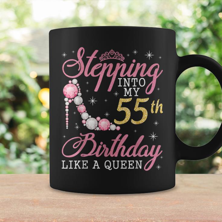 Stepping Into My 55Th Birthday Like A Boss Bday Women Coffee Mug Gifts ideas