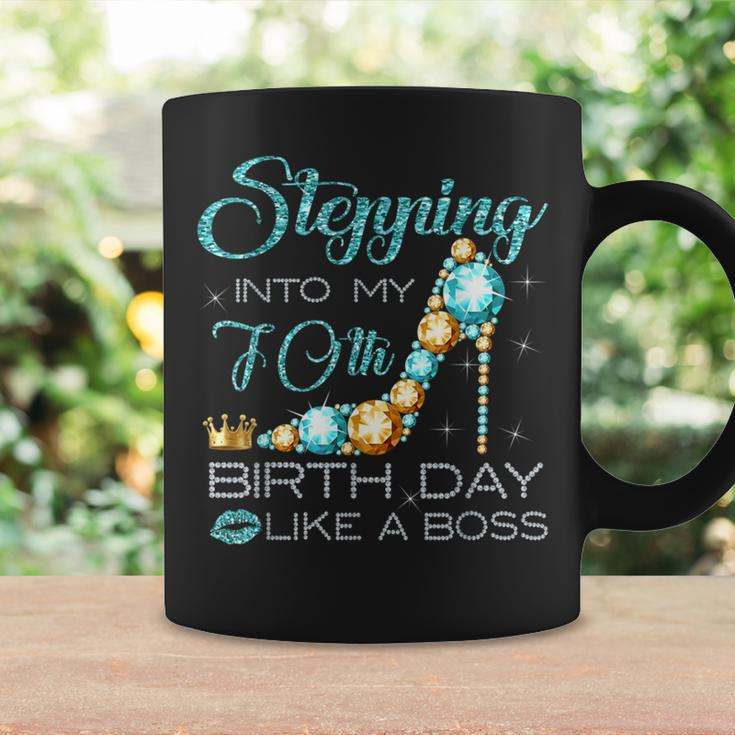 Stepping Into My 70Th Birthday Like A Boss Idea Women Coffee Mug Gifts ideas