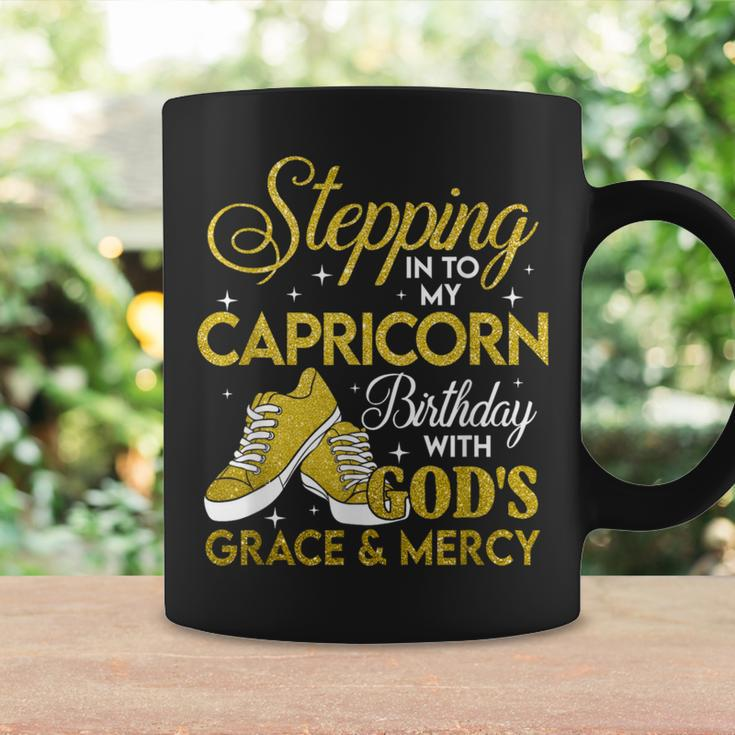 Stepping Into My Capricorn Birthday With God Grace And Mercy Coffee Mug Gifts ideas