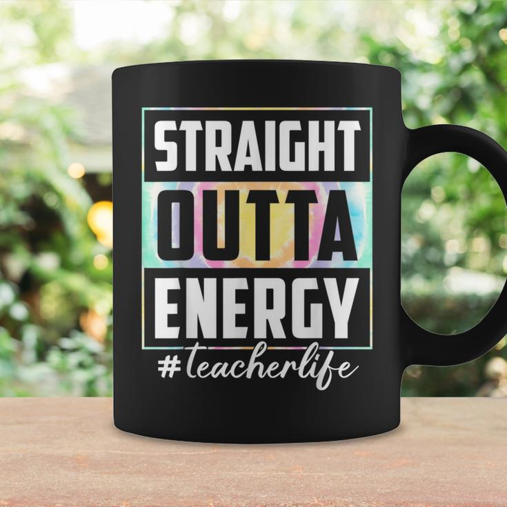 Straight Outta Energy Teacher Life Tie Dye Last Day School Coffee Mug Gifts ideas