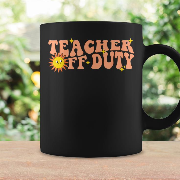 Summer Teacher Off Duty Retro Groovy Last Day Of School Coffee Mug Gifts ideas