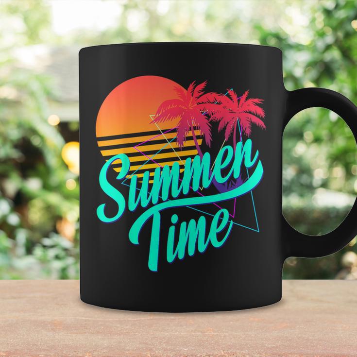 Summer Time Retro 80S Beach Scene With Palm Trees & Sunset Coffee Mug Gifts ideas