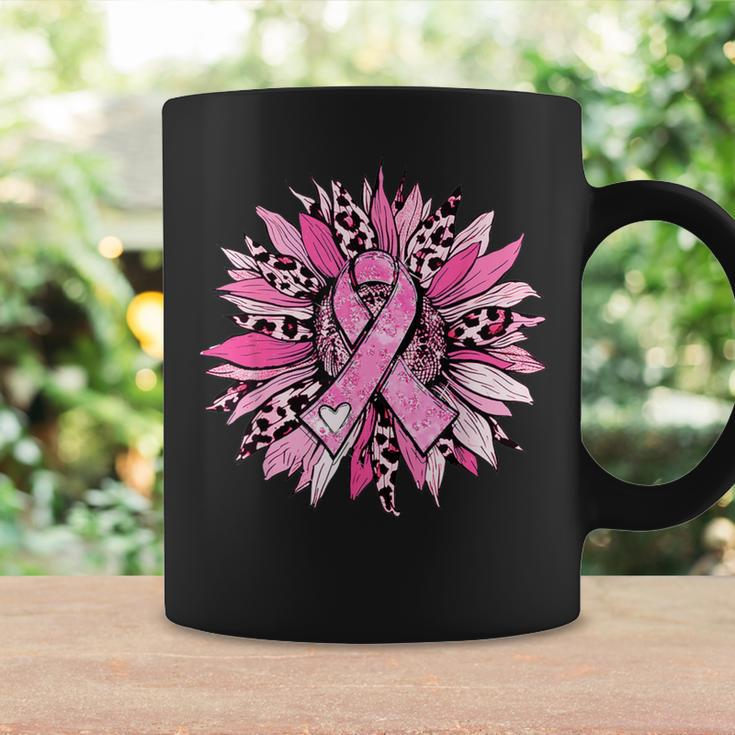Sunflower Pink Breast Cancer Awareness Girls Warrior Coffee Mug Gifts ideas