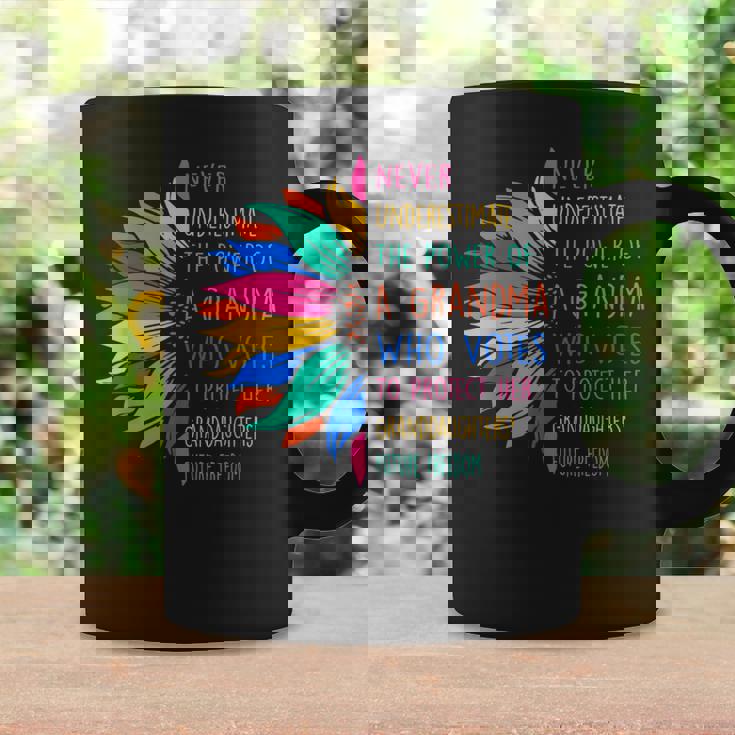 Sunflower Never Underestimate The Power Of Grandma Who Votes Coffee Mug Gifts ideas