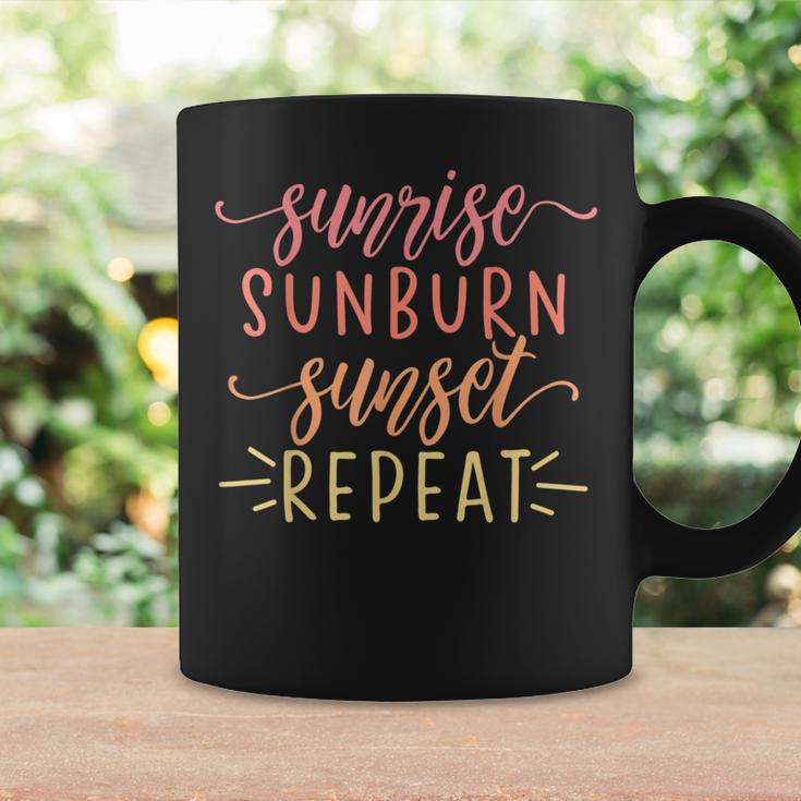 Sunrise Sunburn Sunset Repeat Body Tanning Lovers Coffee Mug Gifts ideas
