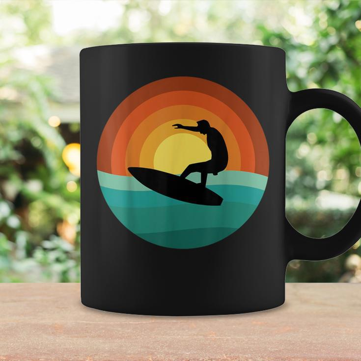 Sunset Surfing Silhouette Retro Wave Rider Coffee Mug Gifts ideas
