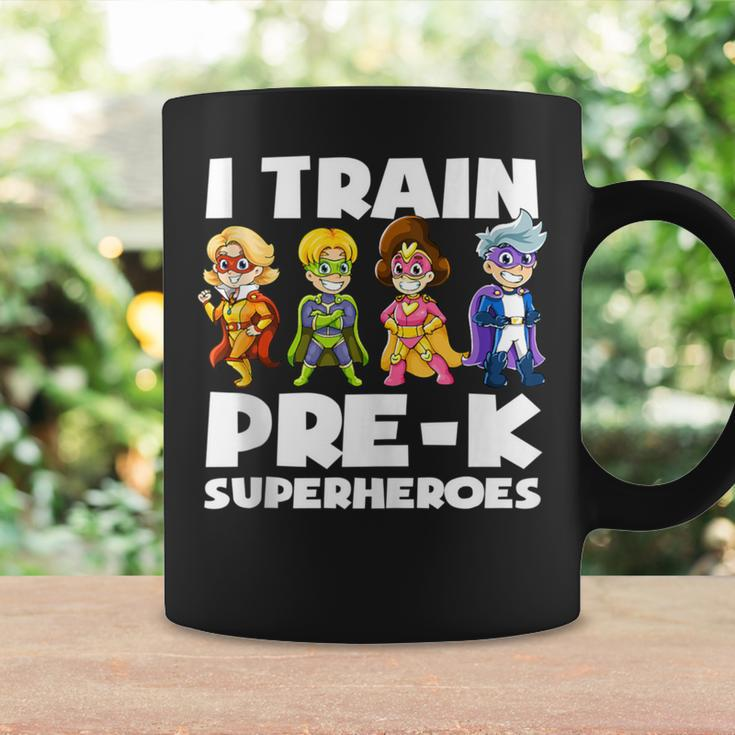 Super Hero Teacher Apparel I Train Pre-K Superheroes Coffee Mug Gifts ideas