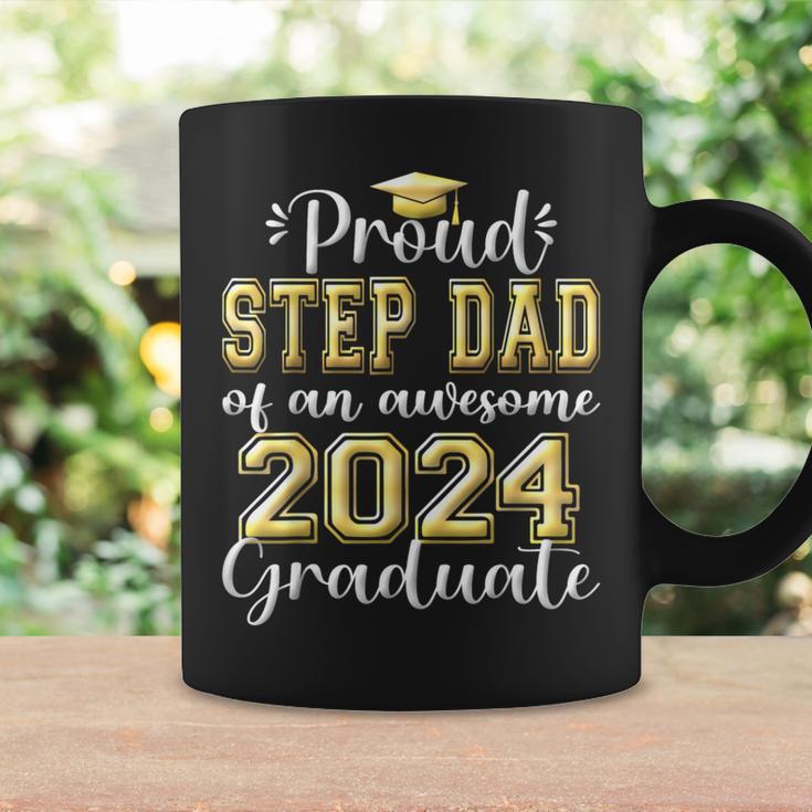 Super Proud Step Dad Of 2024 Graduate Awesome Family College Coffee Mug Gifts ideas