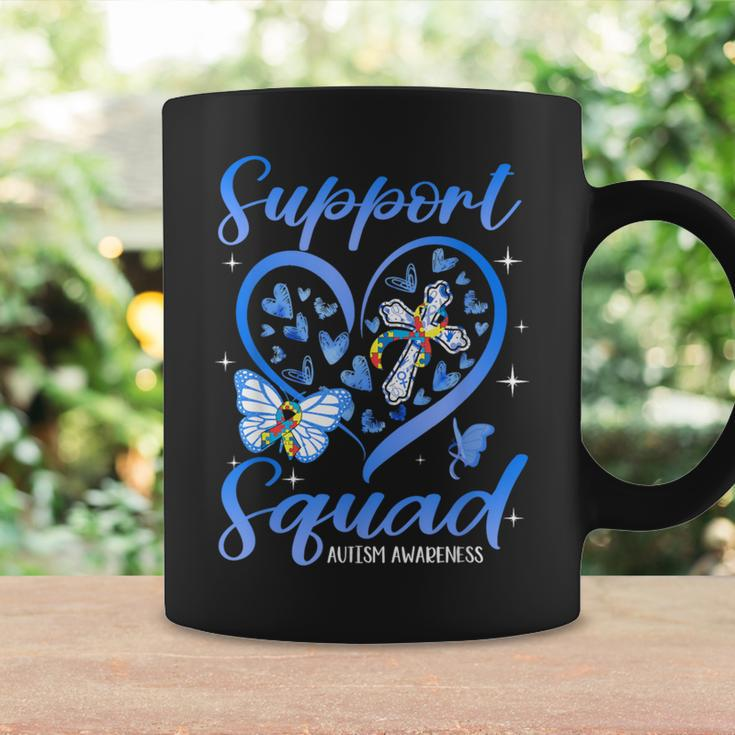 Support Squad Heart Christian Cross Autism Awareness Coffee Mug Gifts ideas