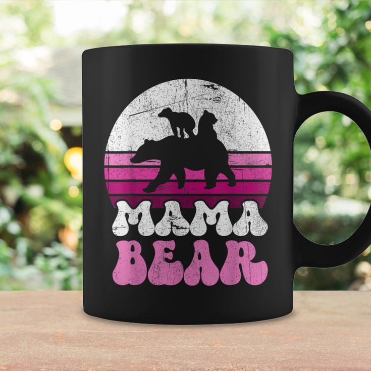 Süßer Mama Bär & Jungtiere Muttertag Rosaintage Retro Groovy Tassen Geschenkideen