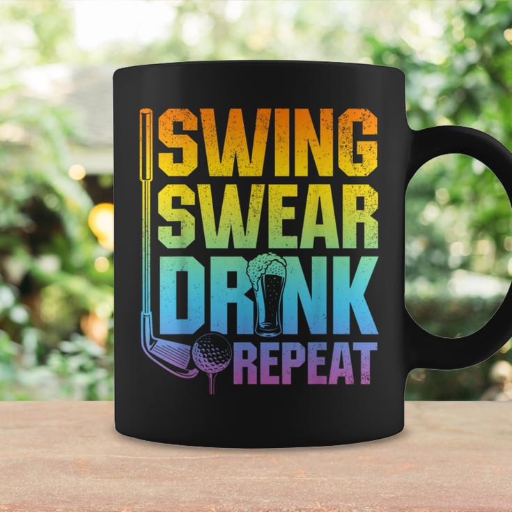 Swing Swear Drink Repeat Golf Saying Coffee Mug Gifts ideas
