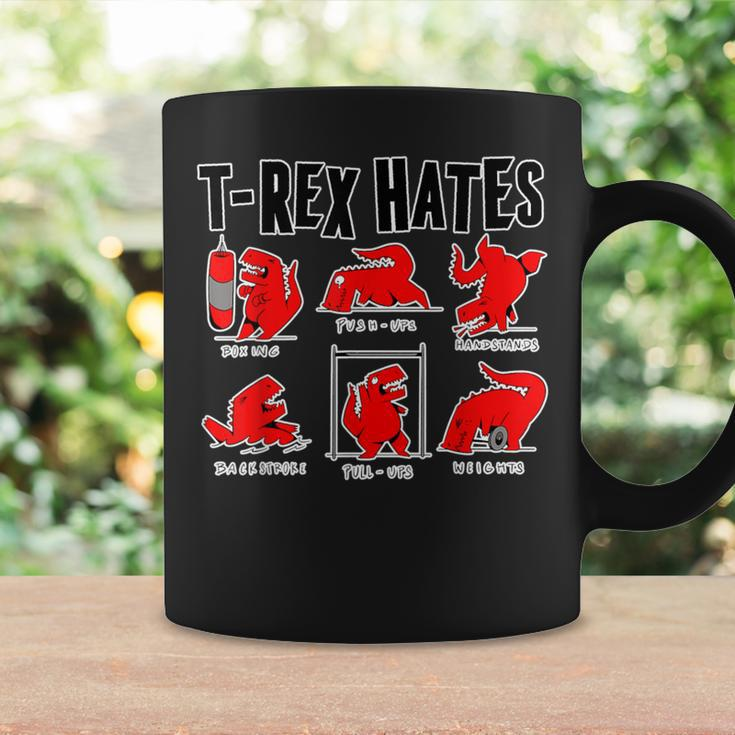 T-Rex Hates Boxing Push Ups Pull Ups Back Stroke Weights Coffee Mug Gifts ideas
