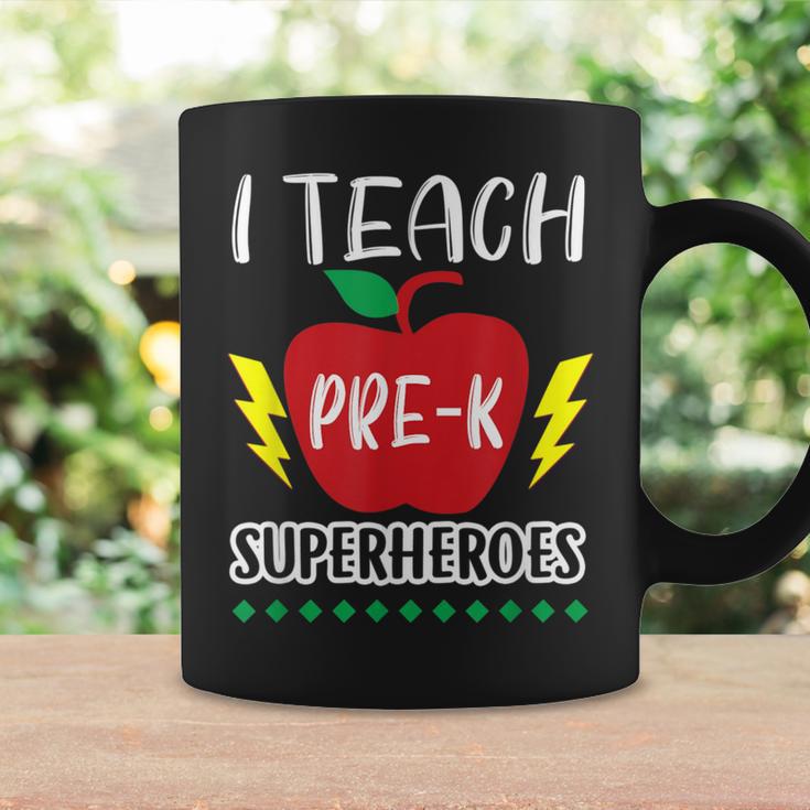 I Teach Pre-K Superheroes Back To School Teacher Day Coffee Mug Gifts ideas