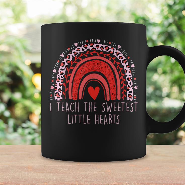 I Teach The Sweetest Hearts Rainbow Teacher Valentines Day Coffee Mug Gifts ideas