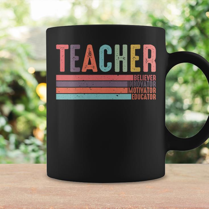 Teacher Believer Educator Students Retro Teacher Life Coffee Mug Gifts ideas