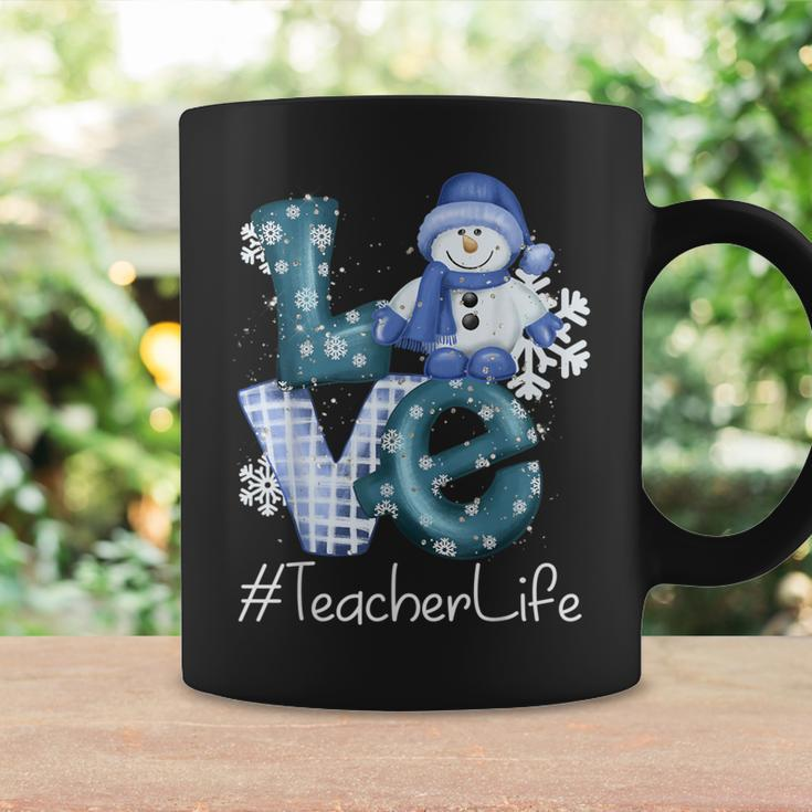 Teacher Love Snowman Xmas Winter Season Christmas Coffee Mug Gifts ideas