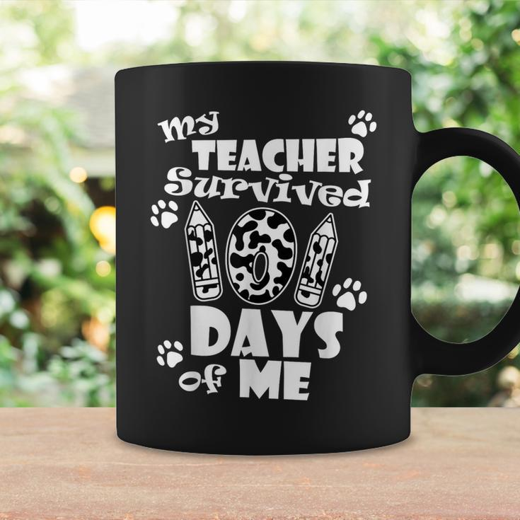 My Teacher Survived 101 Days Of Me School Dalmatian Dog Coffee Mug Gifts ideas