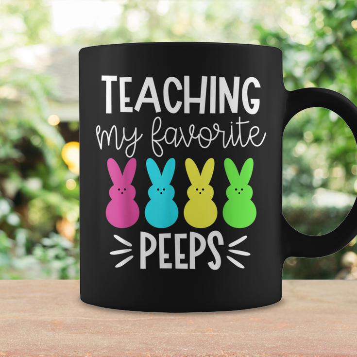 Teaching My Favorite Peeps Bunny Egg Teacher Easter Day Coffee Mug Gifts ideas
