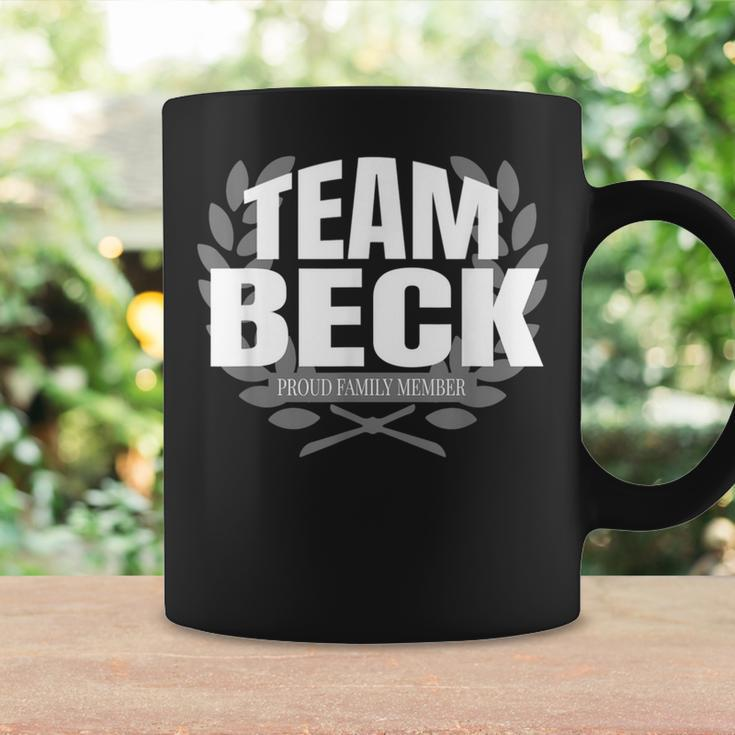 Team Beck Proud Familienmitglied Beck Tassen Geschenkideen
