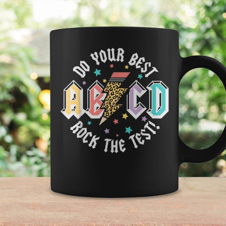 Test Day Teachers Boys Girls Abcd Rock The Test Testing Day Coffee Mug Gifts ideas