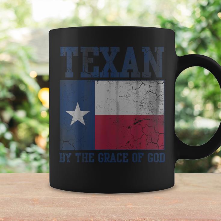 Texan By The Grace Of God Texas Vintage Distressed Retro Coffee Mug Gifts ideas