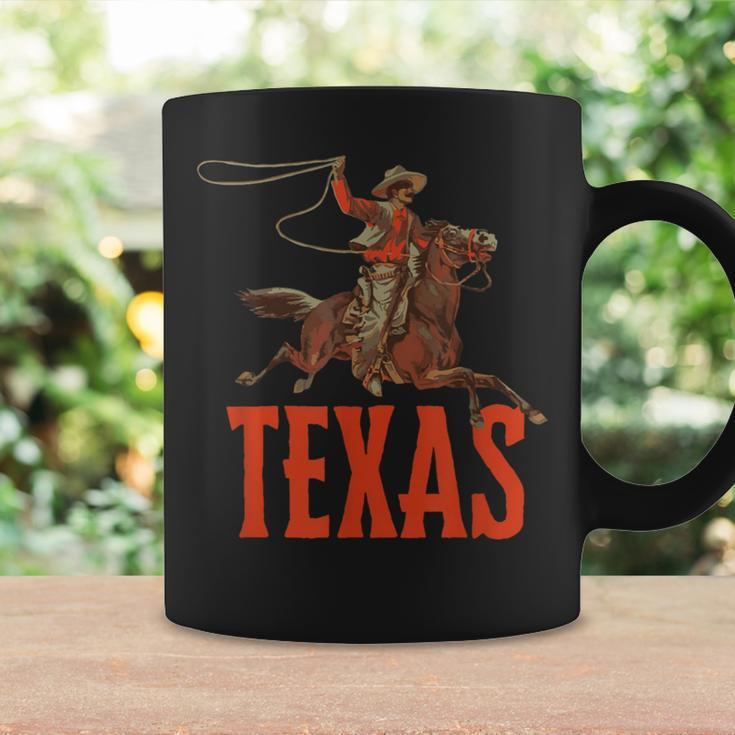 Texas Retro Roping Cowboy Vintage Graphic Coffee Mug Gifts ideas