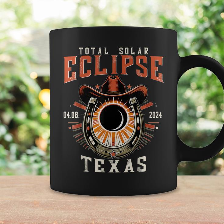 Texas Total Solar Eclipse April 8 2024 Totality Cowboy Coffee Mug Gifts ideas