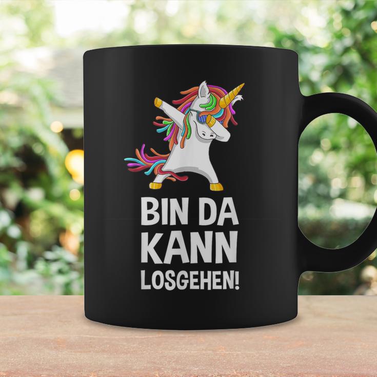 With Text 'Bin Da Kann Losgehen' Tassen Geschenkideen