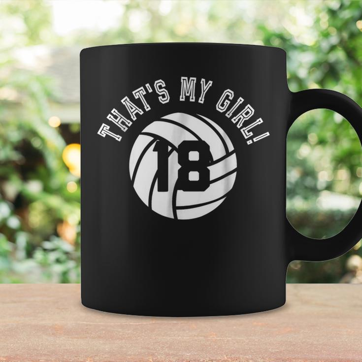 That's My Girl 18 Volleyball Player Mom Or Dad Coffee Mug Gifts ideas